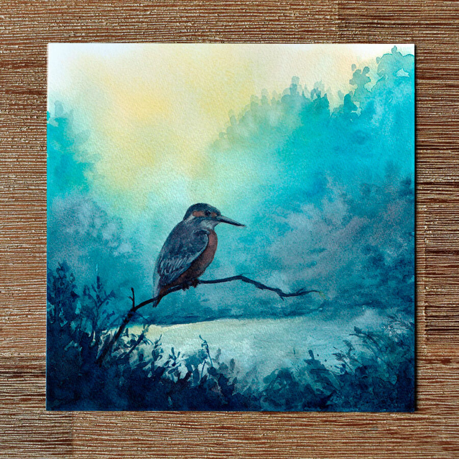 Carte de vœux "L'Eclair Bleu"